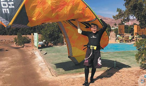 Андрей Рожков увлекается кайтингом