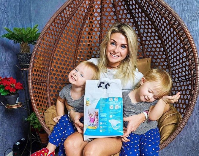 Елена Сажина с детьми