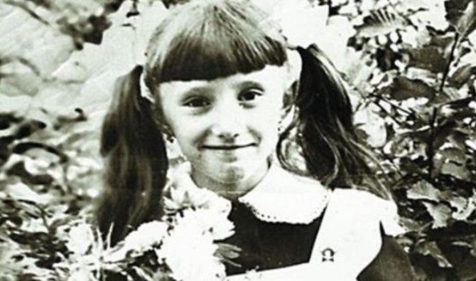 Елена Воробей в школьные годы