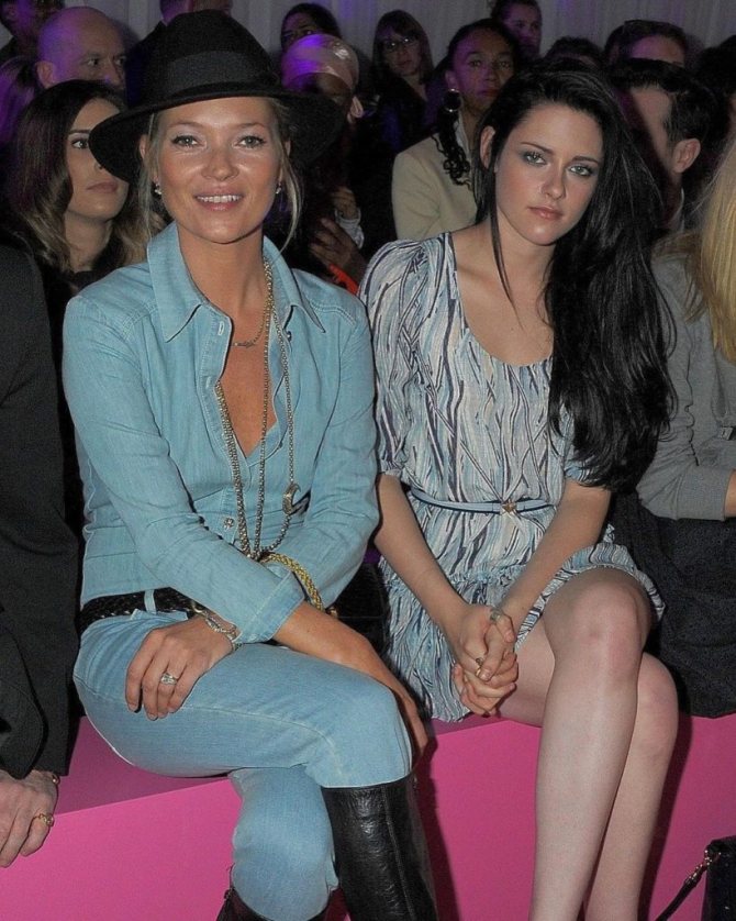 Киноактриса Кристен Стюарт и фотомодель Кейт Мосс.